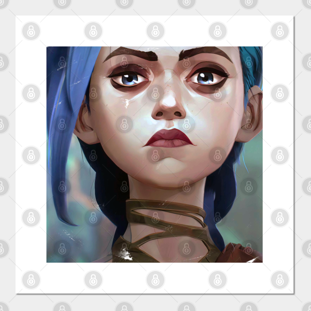 Jinx Arcane Powder LOL Fanart Design Jinx Posters and Art Prints